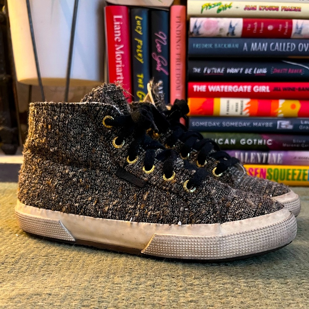 Superga x The Man Repeller high-top sneakers!